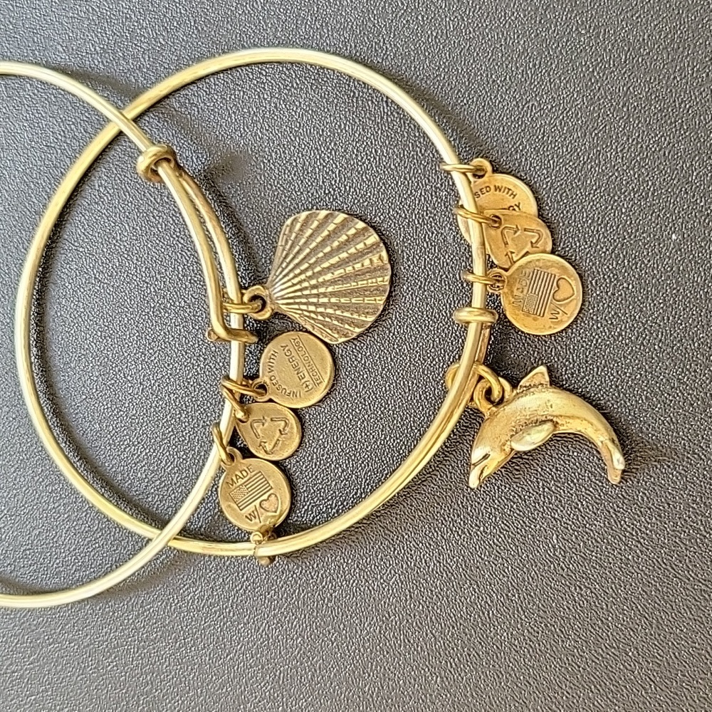 Alex and Ani - Lot of 2 Sea-Themed Charm Bracelets